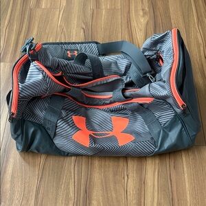 Under Armour Gray and Orange Men's Duffel Bag